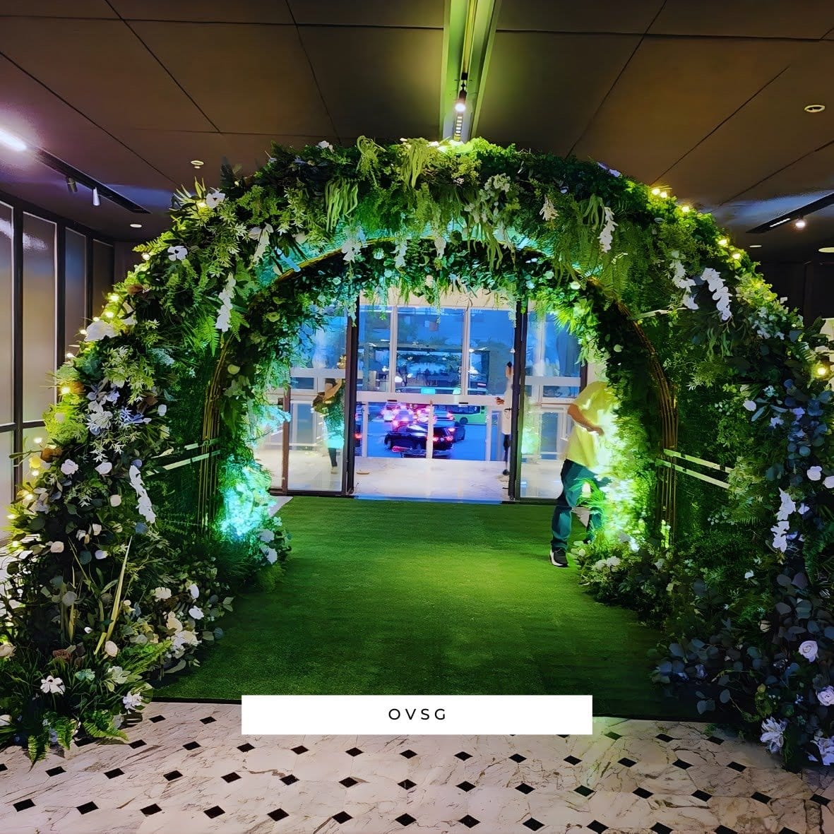 Luxury Full Circle Floral Arch Wedding Backdrop Singapore - Ovation