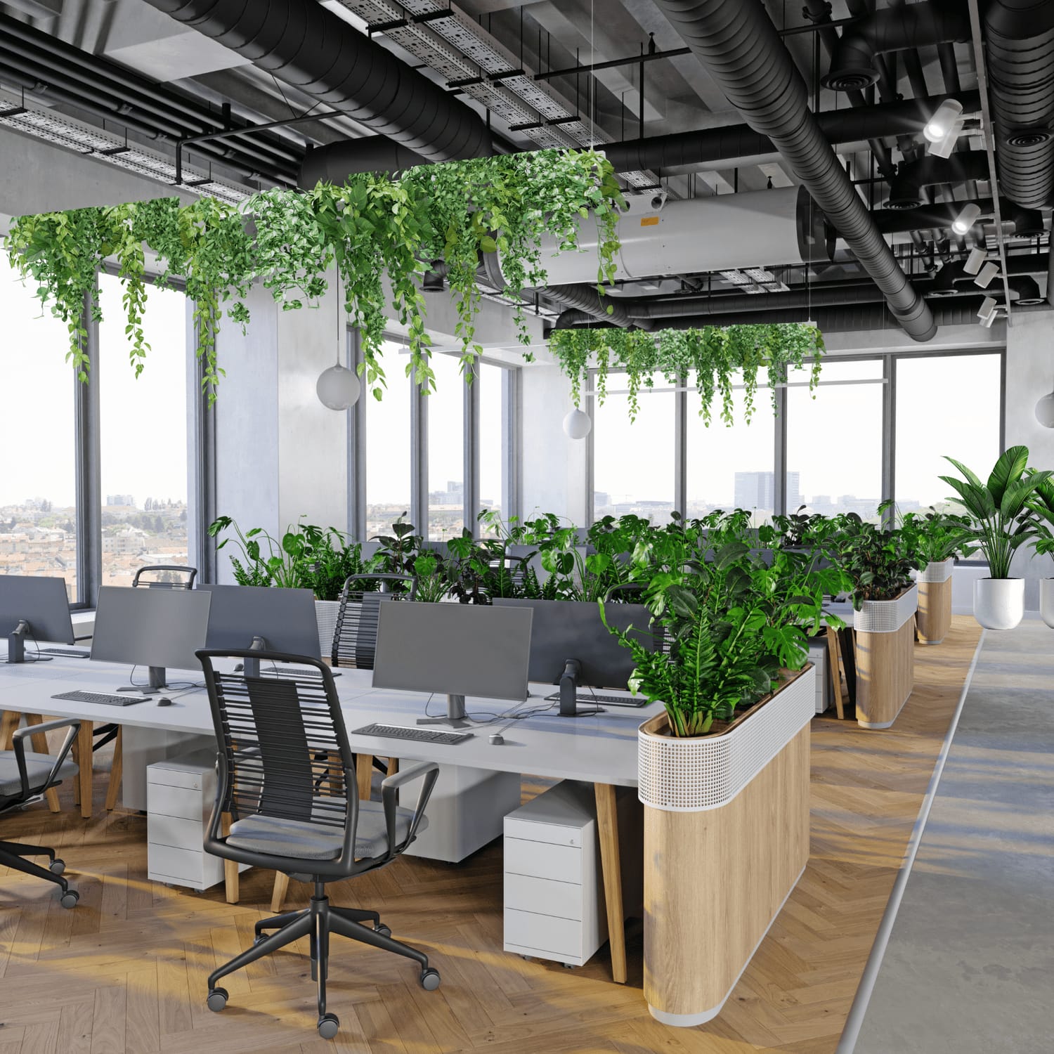 Commercial Planters & Faux Botanicals